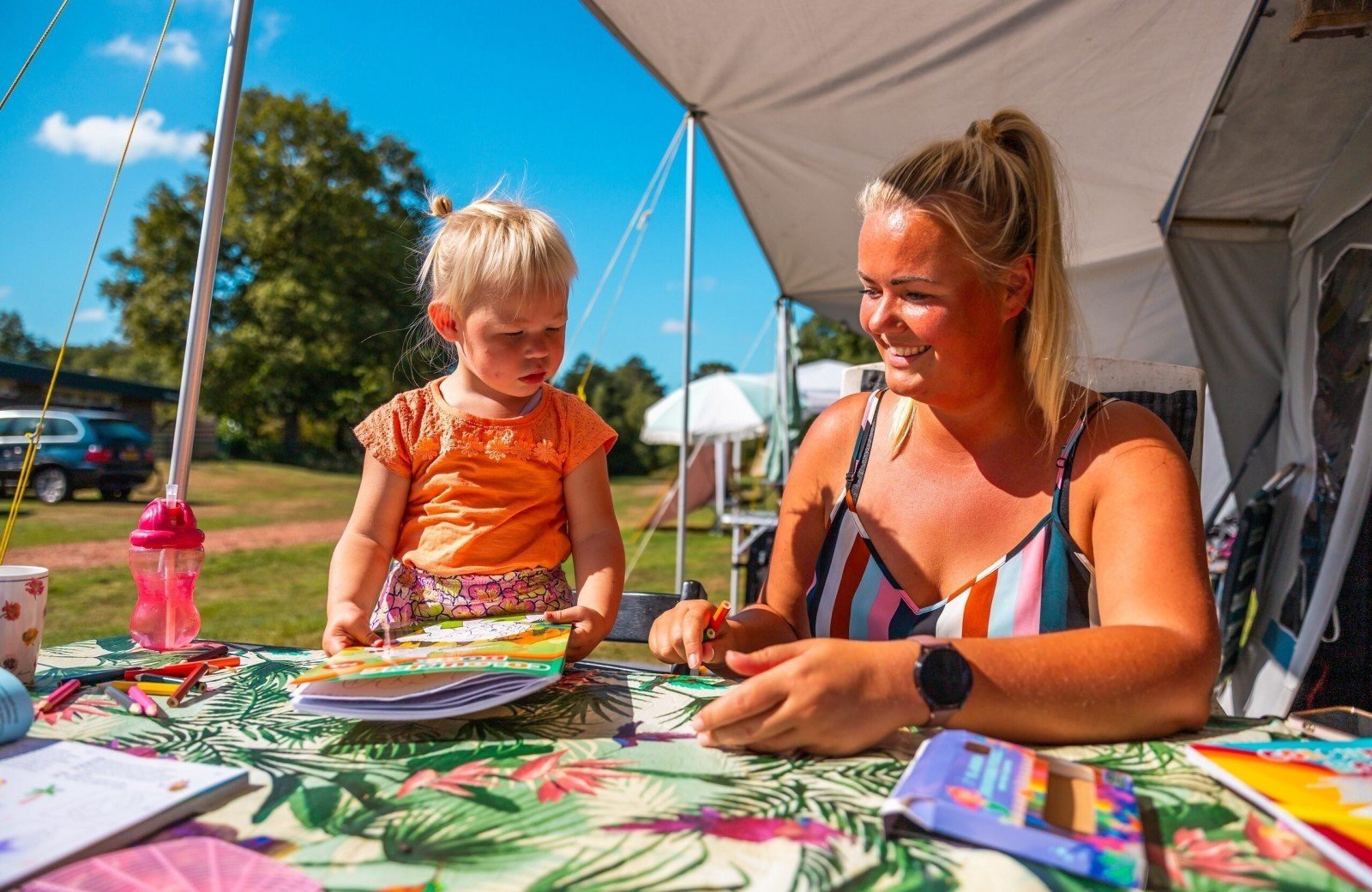 Knutselen voor de tent